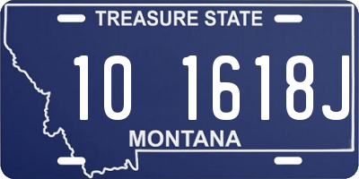 MT license plate 101618J
