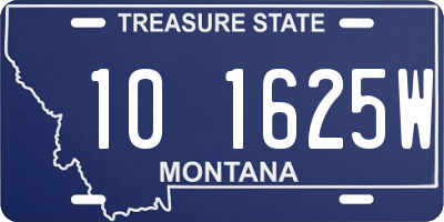 MT license plate 101625W