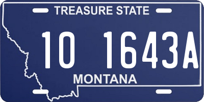 MT license plate 101643A