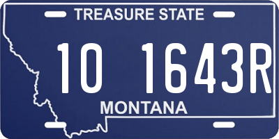 MT license plate 101643R