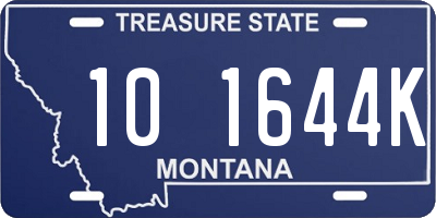 MT license plate 101644K
