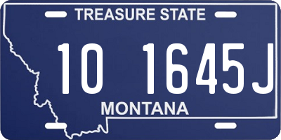 MT license plate 101645J