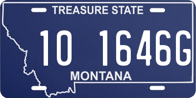 MT license plate 101646G