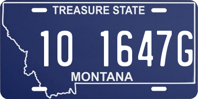 MT license plate 101647G
