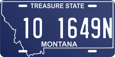 MT license plate 101649N