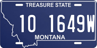 MT license plate 101649W