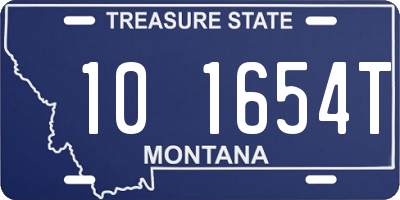 MT license plate 101654T
