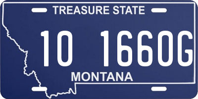 MT license plate 101660G