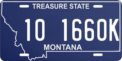 MT license plate 101660K