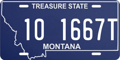 MT license plate 101667T