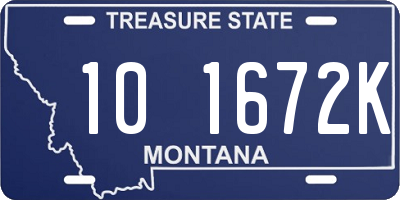 MT license plate 101672K