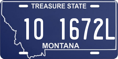 MT license plate 101672L