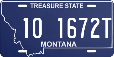 MT license plate 101672T