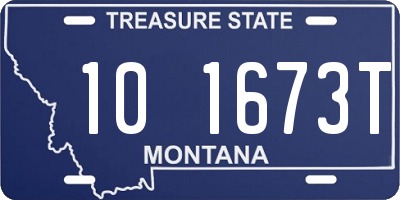 MT license plate 101673T