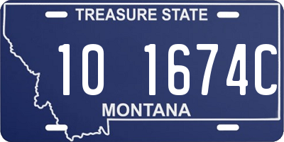 MT license plate 101674C