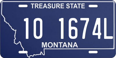 MT license plate 101674L