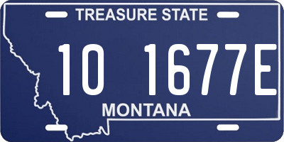 MT license plate 101677E