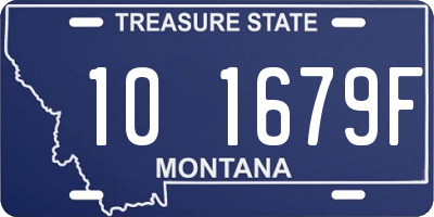 MT license plate 101679F