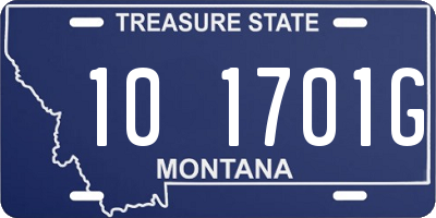 MT license plate 101701G
