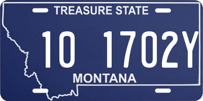 MT license plate 101702Y