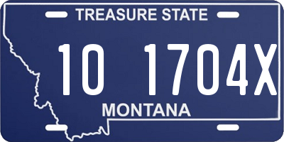 MT license plate 101704X