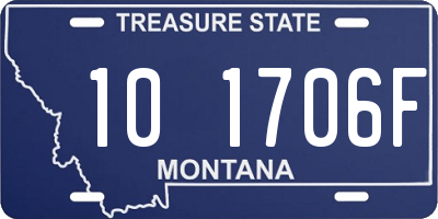 MT license plate 101706F