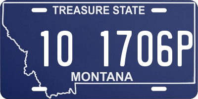 MT license plate 101706P