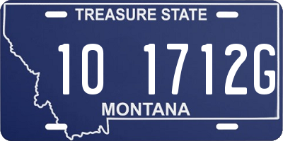 MT license plate 101712G