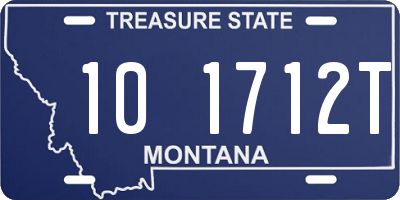 MT license plate 101712T