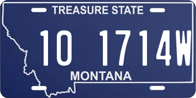 MT license plate 101714W
