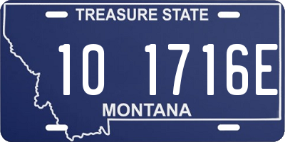 MT license plate 101716E