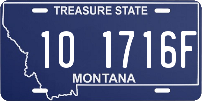 MT license plate 101716F