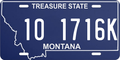 MT license plate 101716K
