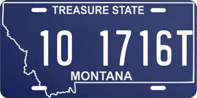 MT license plate 101716T