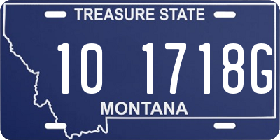 MT license plate 101718G