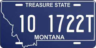 MT license plate 101722T