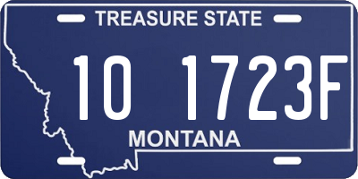 MT license plate 101723F