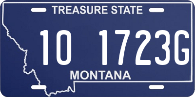 MT license plate 101723G
