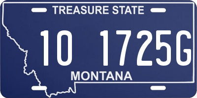 MT license plate 101725G