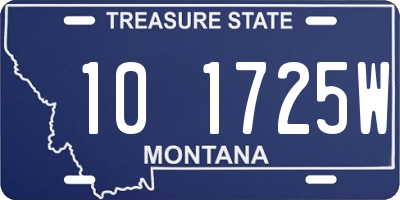 MT license plate 101725W