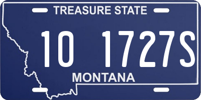 MT license plate 101727S