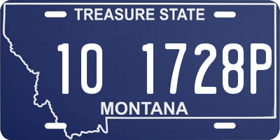 MT license plate 101728P