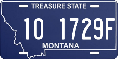 MT license plate 101729F