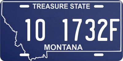 MT license plate 101732F