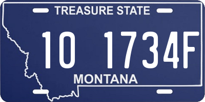 MT license plate 101734F