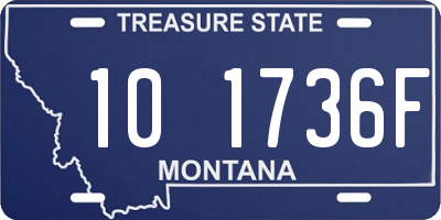 MT license plate 101736F