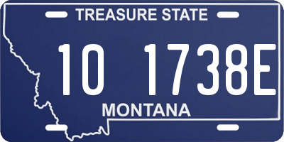 MT license plate 101738E