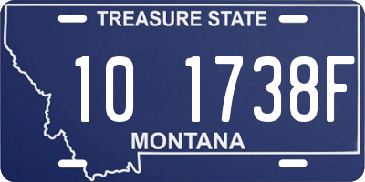 MT license plate 101738F