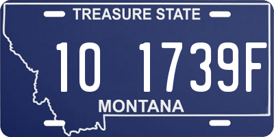 MT license plate 101739F