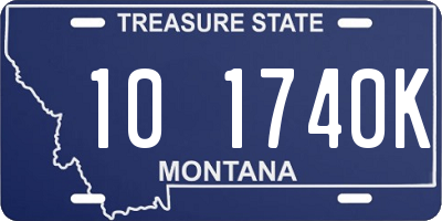 MT license plate 101740K